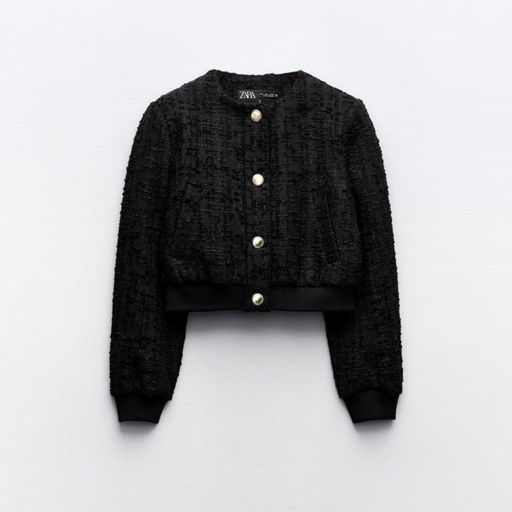 TEXTURED WEAVE BOMBER JACKET